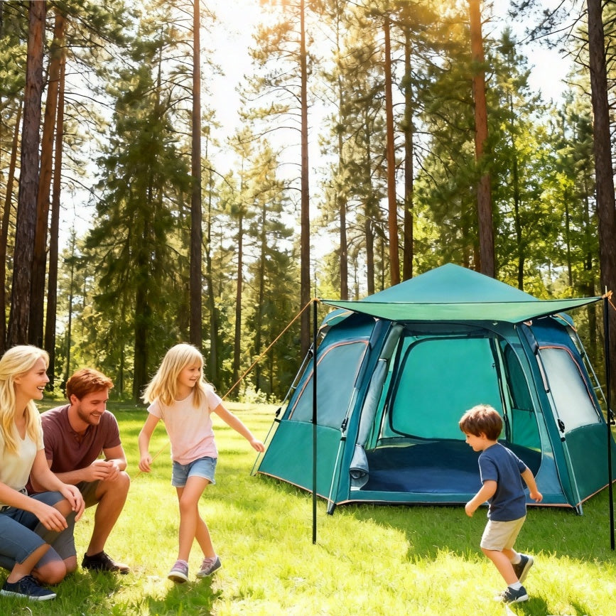 2-Person Instant Pop-Up Camping Tent | 30-Second Setup | Starlight Roof | 1500mm Waterproof